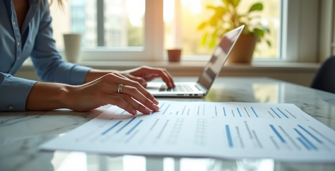 Business woman engaged in strategic planning at modern workspace